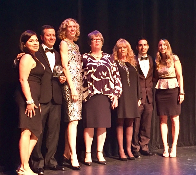 Svensson people on stage at the award gala