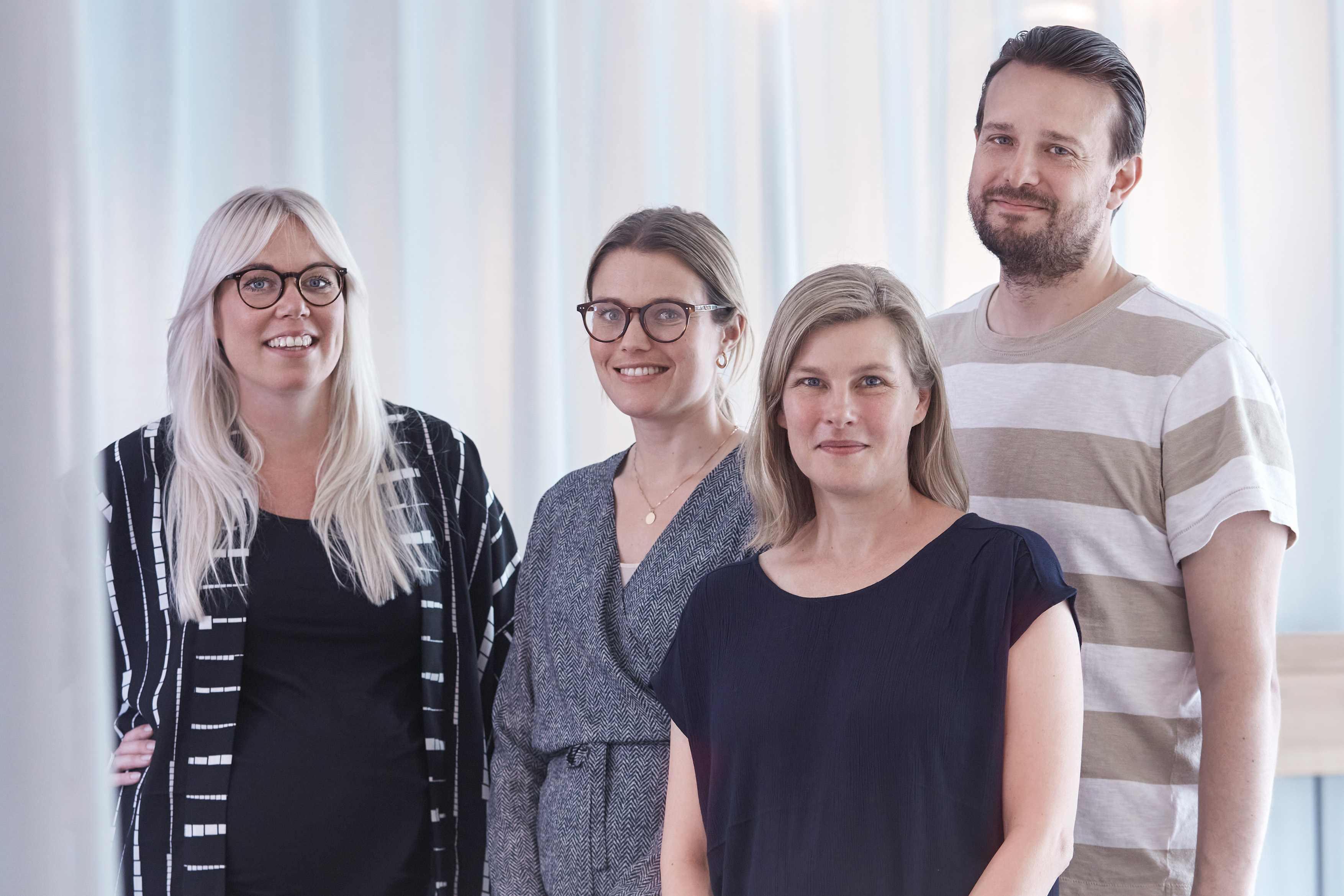 Johanna Augustsson, architect, Pernilla McGillivray, textile designer, Martin Ljungdahl Eriksson, PhD candidate and Victoria Malmberg, PR- and communications specialist talk about the workplace of the future.