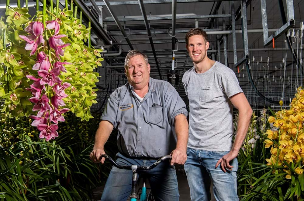 Vader Aad en zoon Frans de Koning.